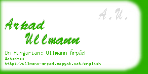 arpad ullmann business card